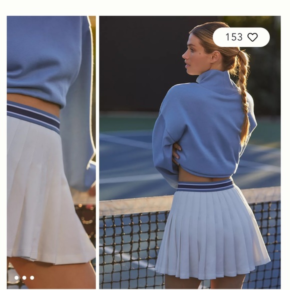 The upside bounce Cordova mini skirt in white and blue - Picture 2 of 5